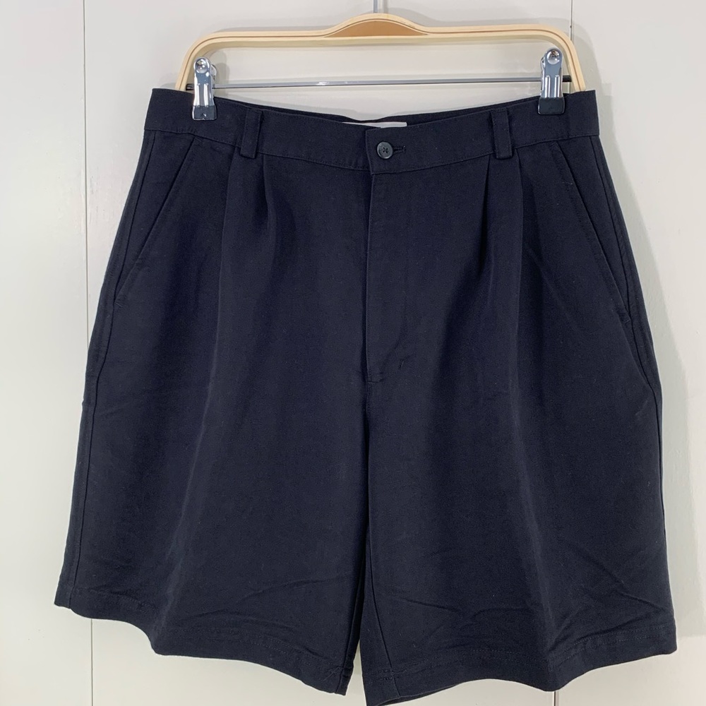 Field Gear 32 black pleated shorts 4 pockets